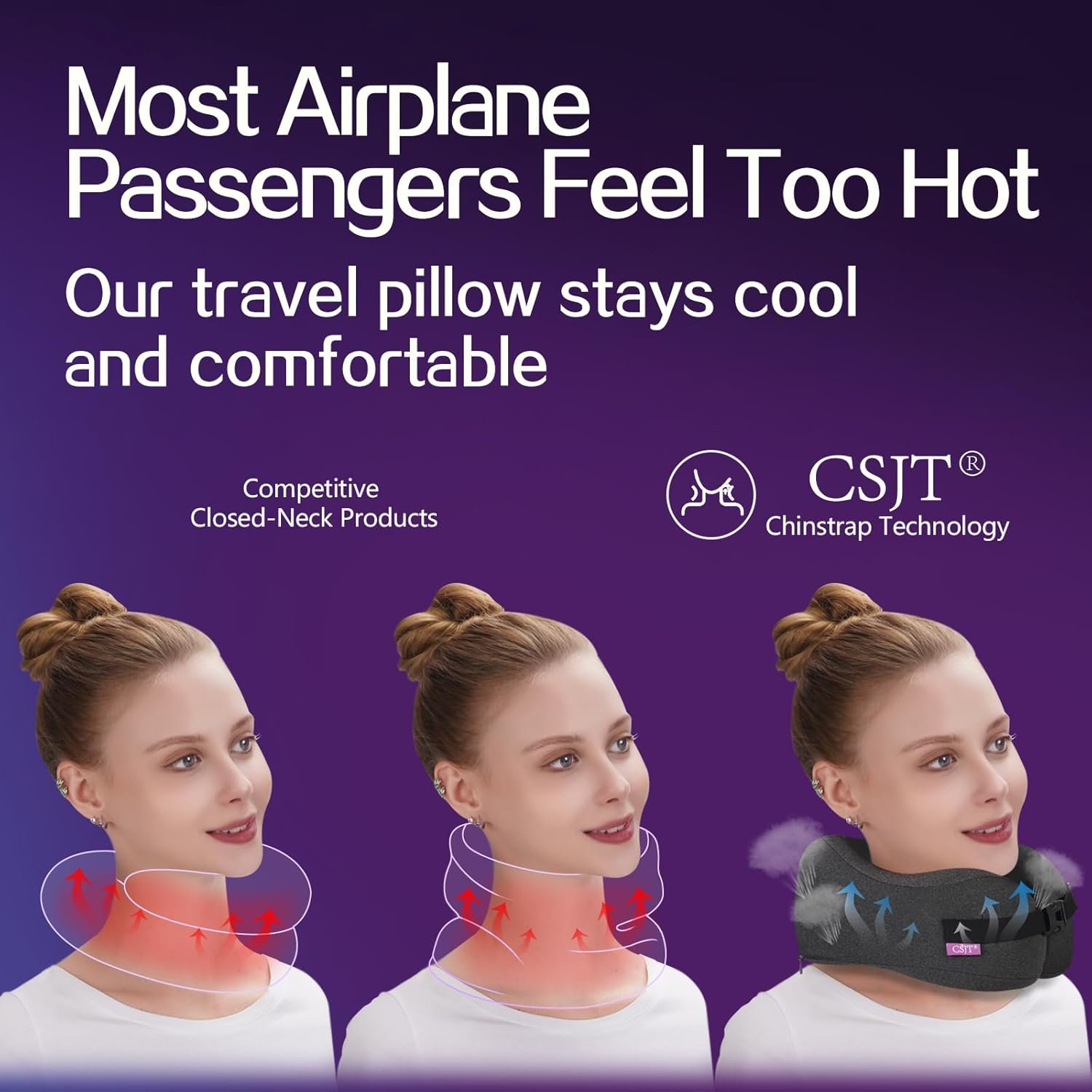 Travel Pillow Vac Compressed Memory Foam Neck Pillow Airplane,Comfortable,Neck Support,Machine Washable,Airplanes Travel Essentials Accessories for Office,Flight,Cars Breaks Sleeping(Black) - Image 2