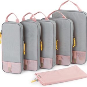 BAGSMART 6 Set/4 Set/2 Set Compression Packing Cubes for Travel, Lightweight Vacation Travel Essentials, Travel Accessories for Suitcase Organizer Bags Set, Durable Luggage Organizer Travel Bags
